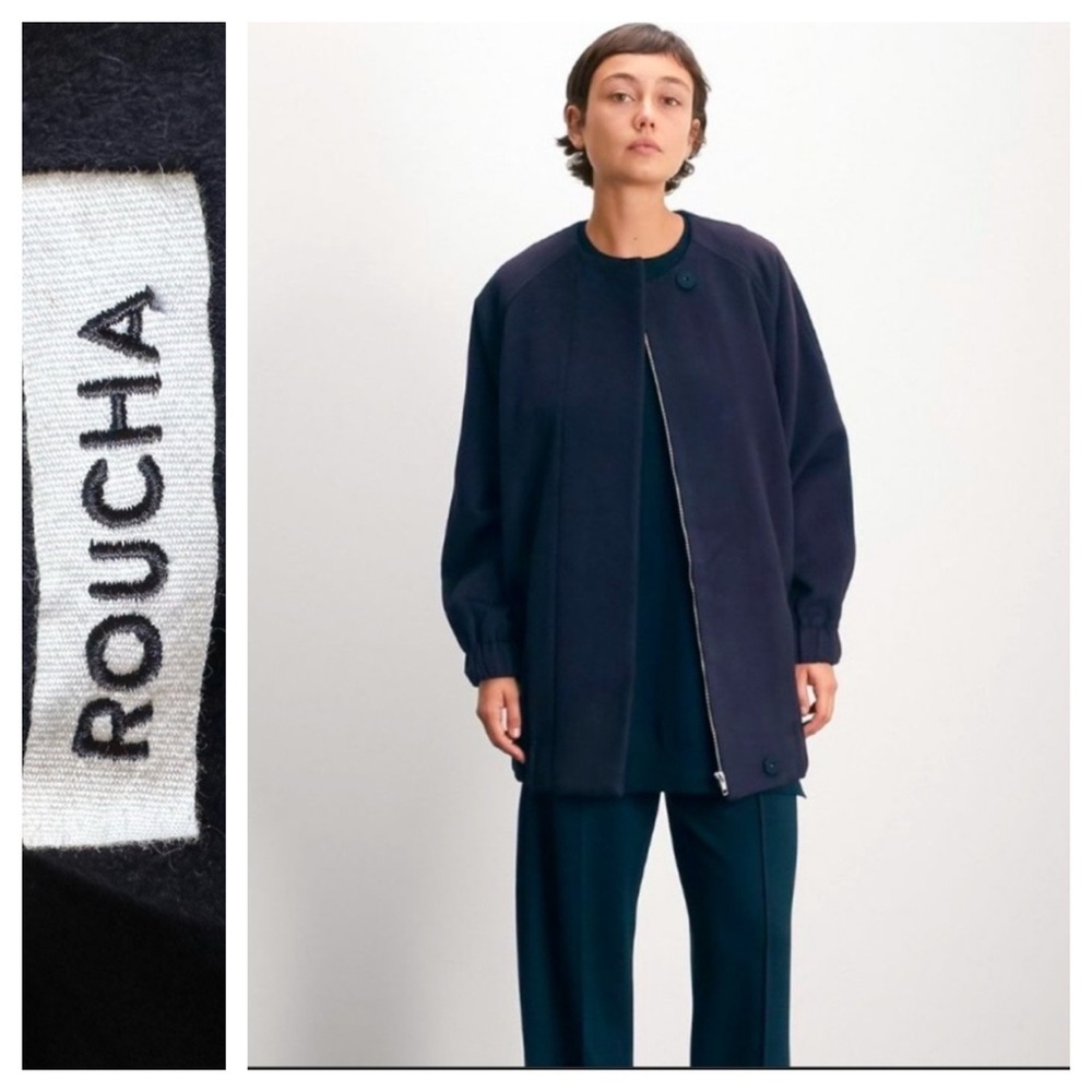 ROUCHA ORABE WOOL CREWNECK RAGLAN SLEEVE JACKET Size B = US 6/8